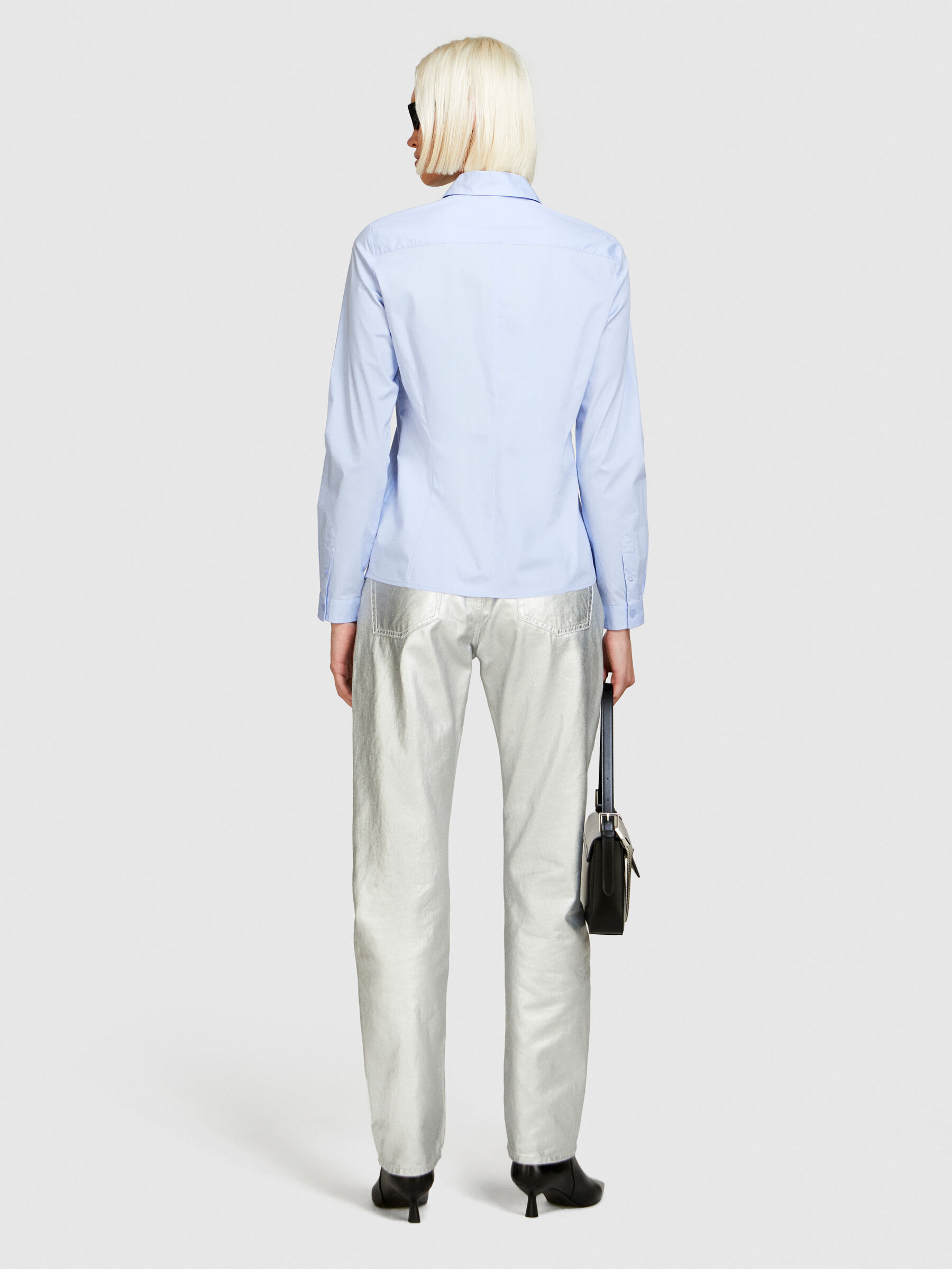 Camicia slim fit Azzurro Donna Sisley