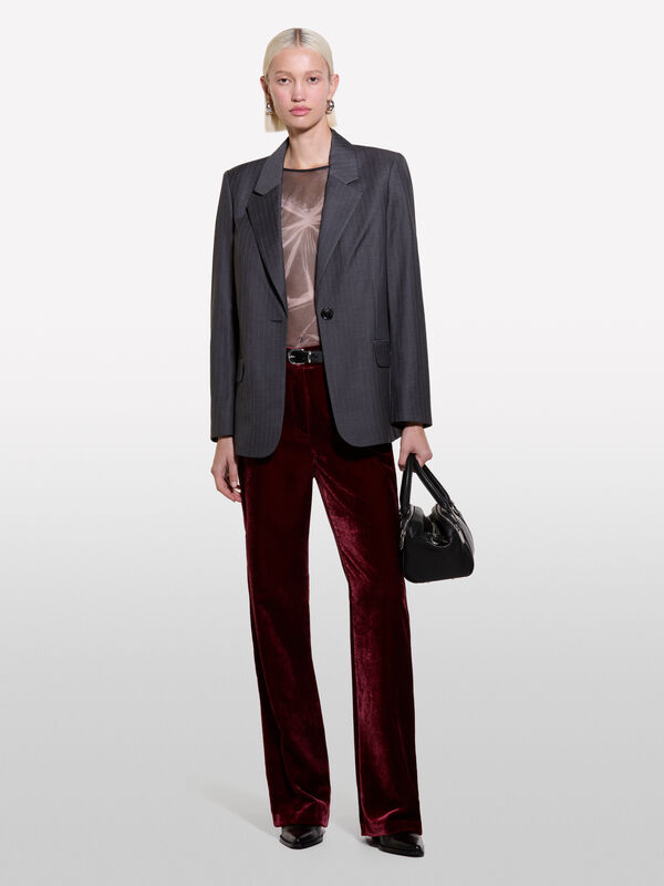Blazer gessato grigio chiaro - blazer da donna | Sisley