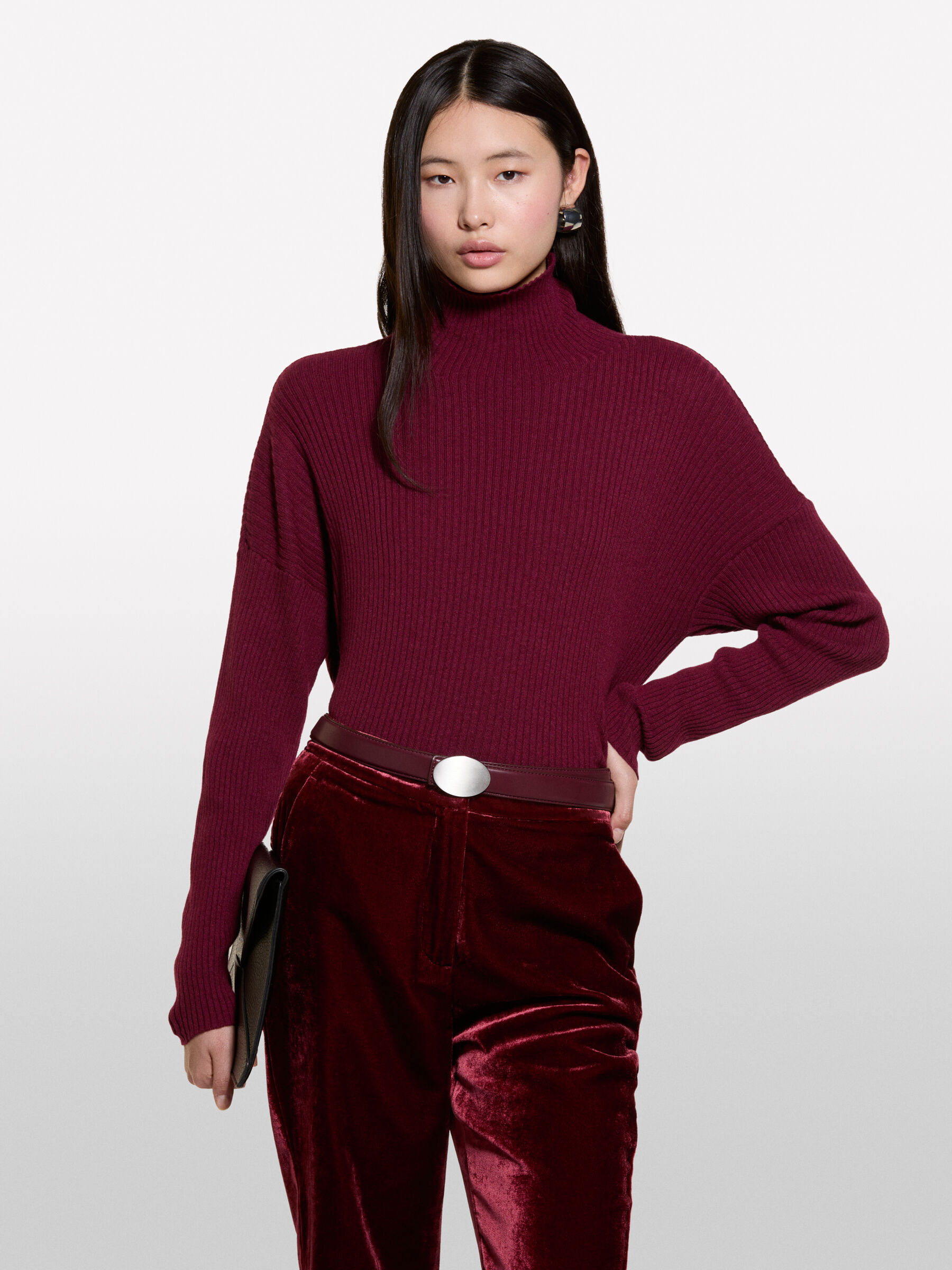 Maglia bordeaux over fit Bordeaux Sisley