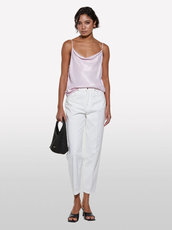 Top rosa in satin  Top rosa in satin  - top da donna | Sisley