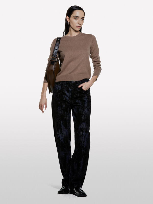 Maglia girocollo marrone - maglie girocollo da donna | Sisley