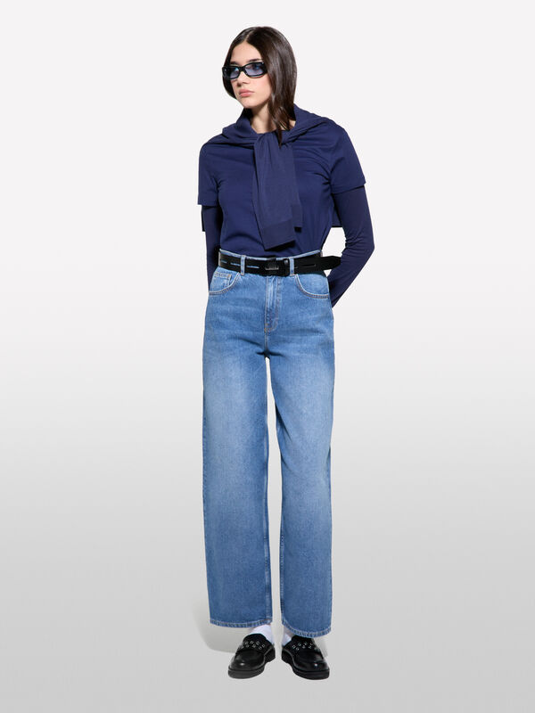 Jeans baggy fit chiaro - jeans larghi da donna | Sisley
