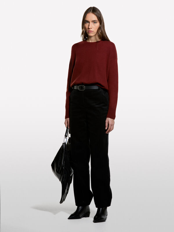 Maglia in misto lana con scollo a barchetta - maglie scollo a barchetta da donna | Sisley