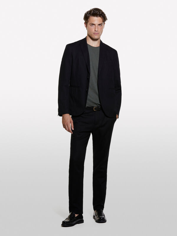 Blazer sartoriale nero slim comfort fit - blazer da uomo | Sisley