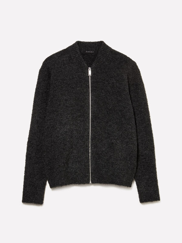 Cardigan bouclé con zip - cardigan da uomo | Sisley