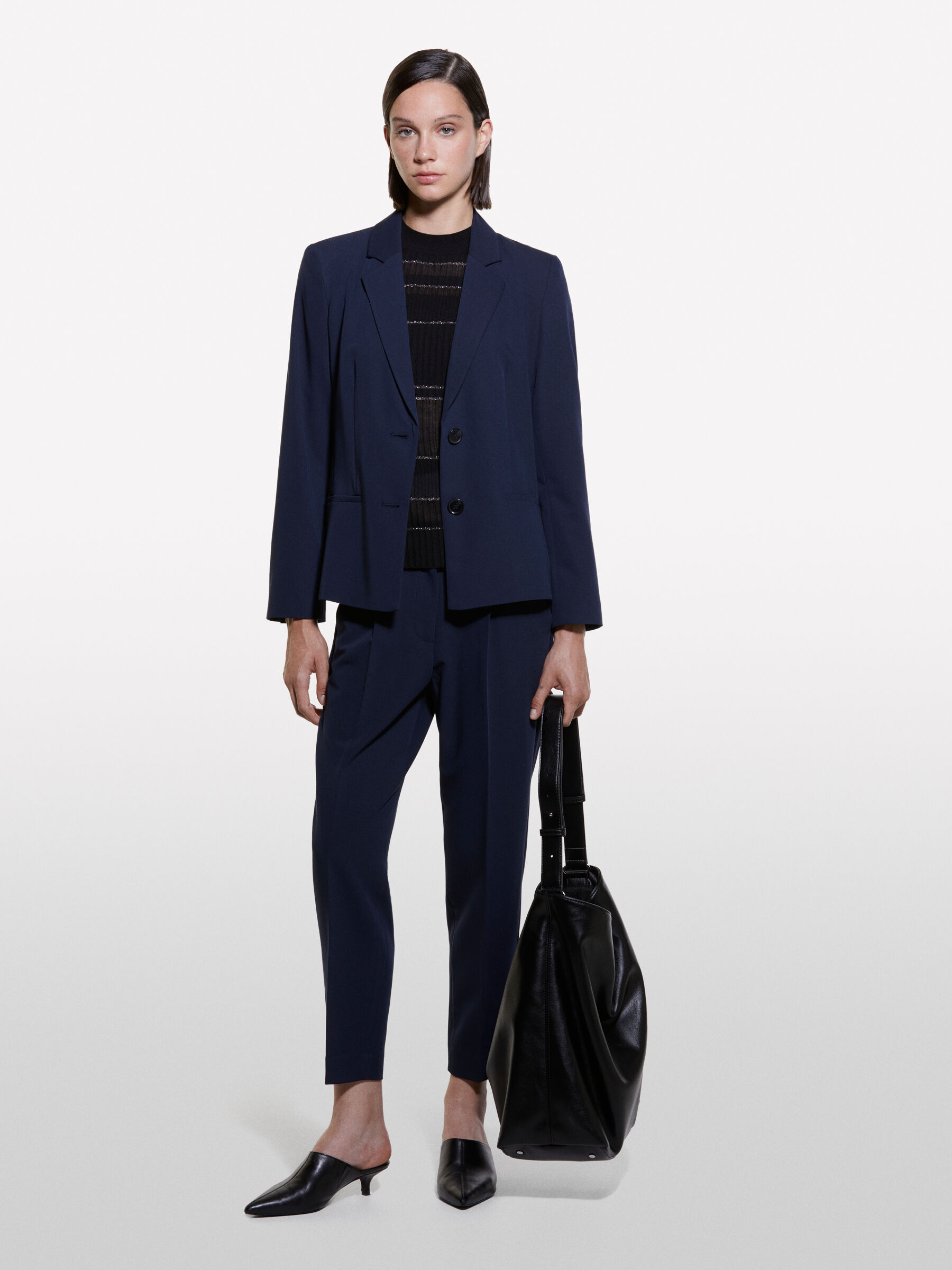 Blazer blu scuro slim fit Blu Scuro Sisley