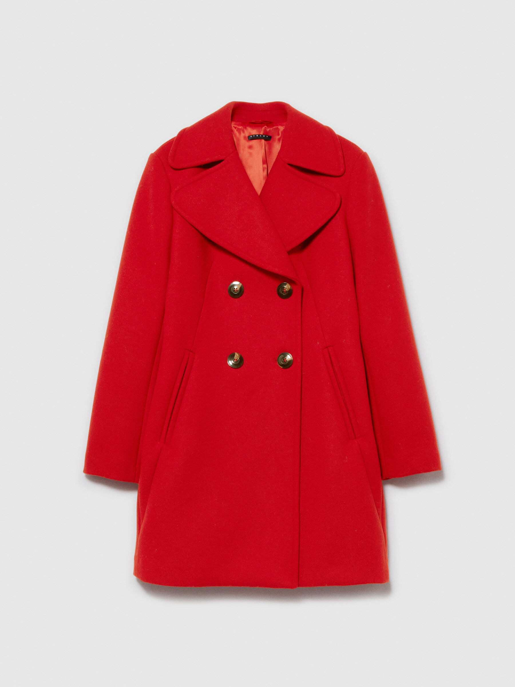 Sisley cappotto rosso outlet