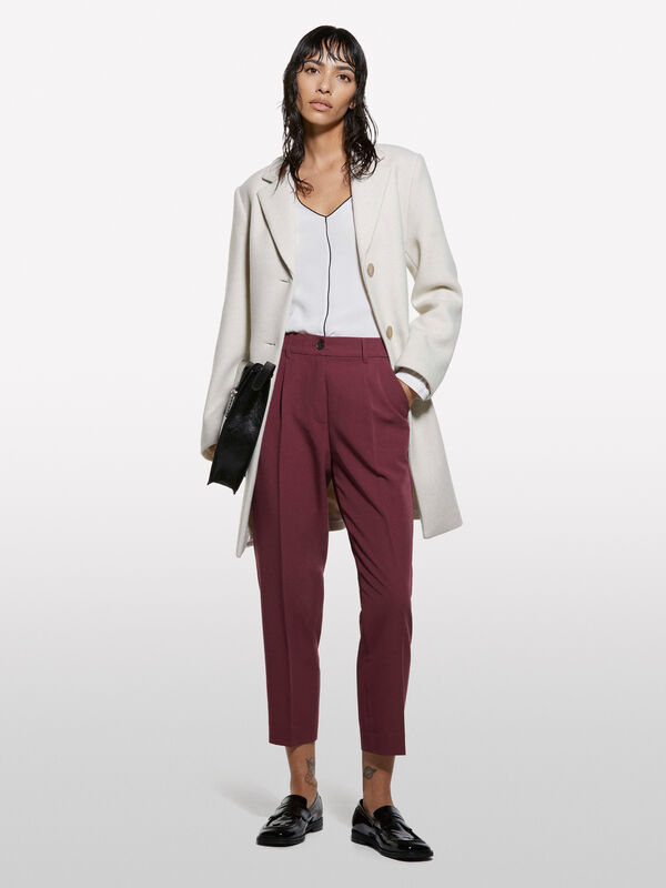 Blusa over fit bianco crema - bluse da donna | Sisley