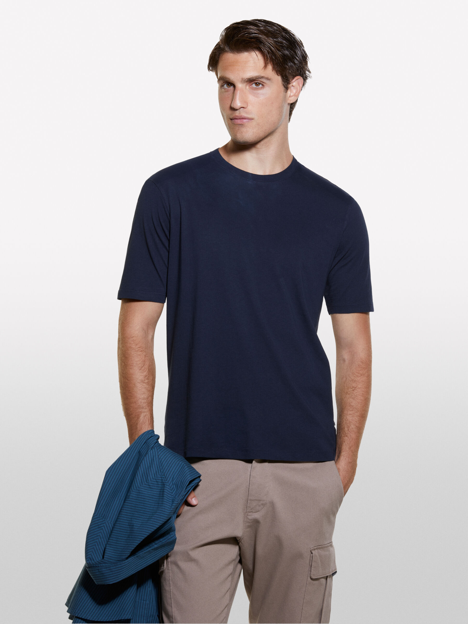 Maglietta blu uomo shop