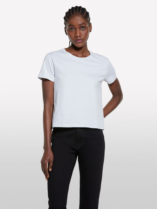 T-shirt boxy fit grigio chiaro - t-shirt a manica corta da donna | Sisley