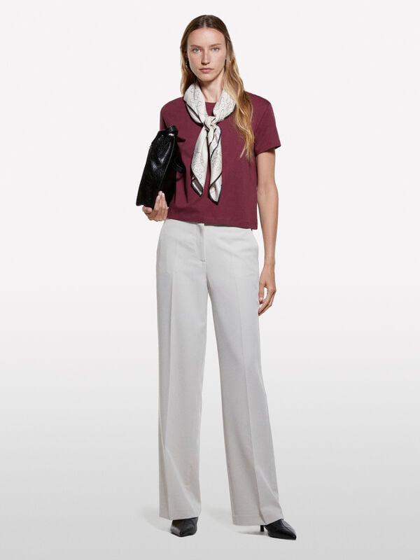 T-shirt boxy fit bordeaux T-shirt boxy fit bordeaux - t-shirt a manica corta da donna | Sisley