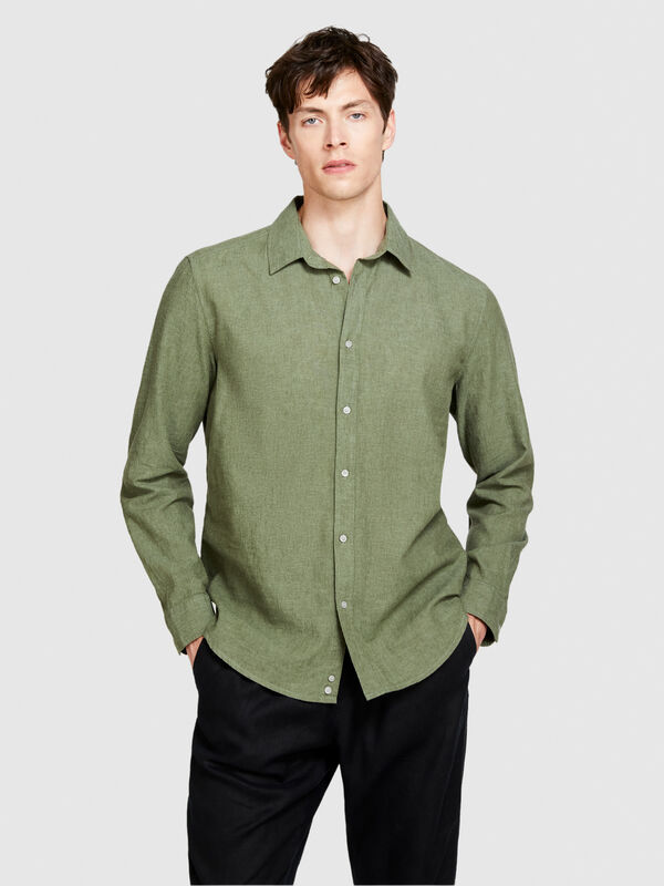 Camicia in misto lino - camicie lino da uomo | Sisley