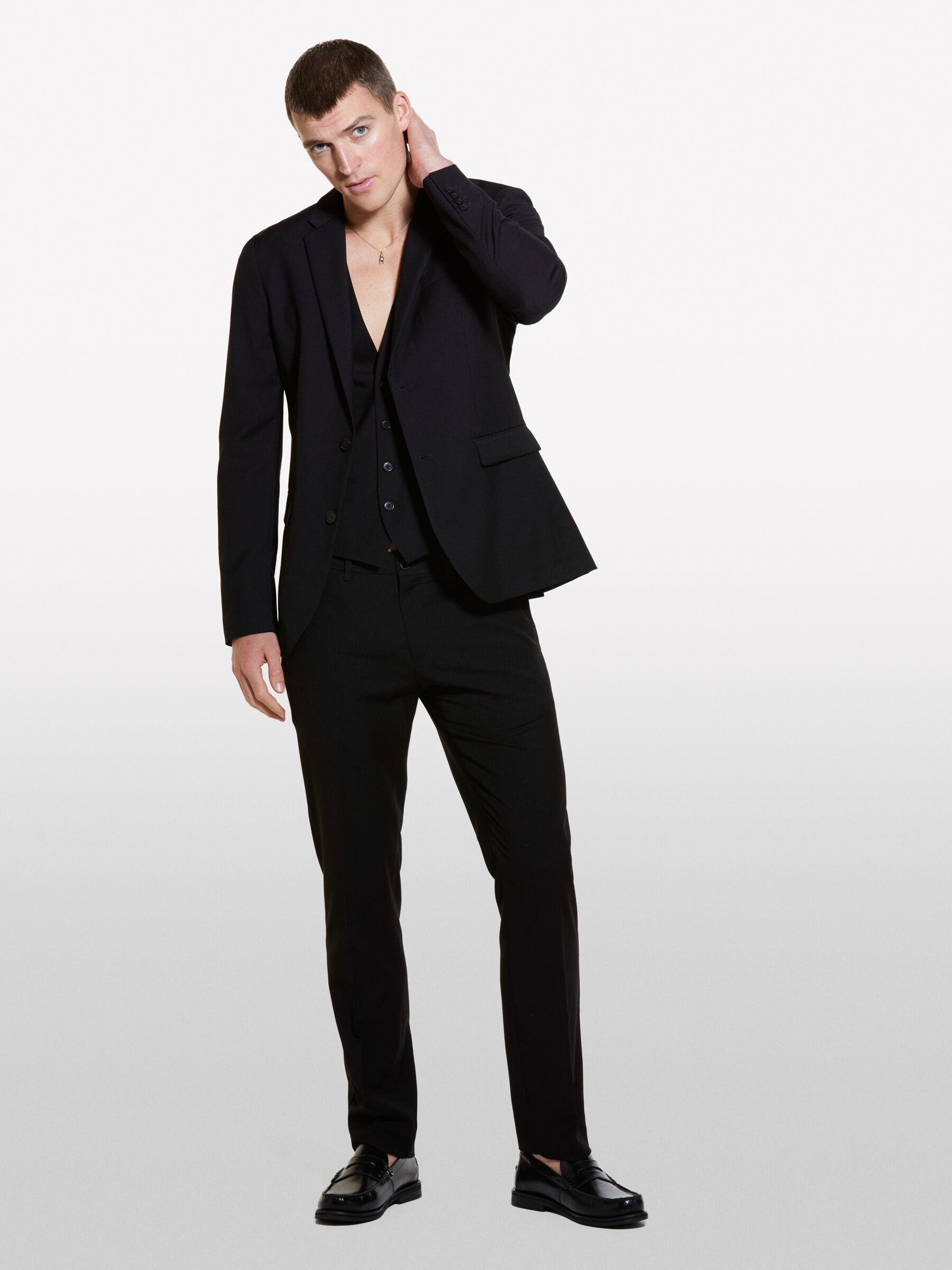Blazer formale nero slim fit Nero Sisley