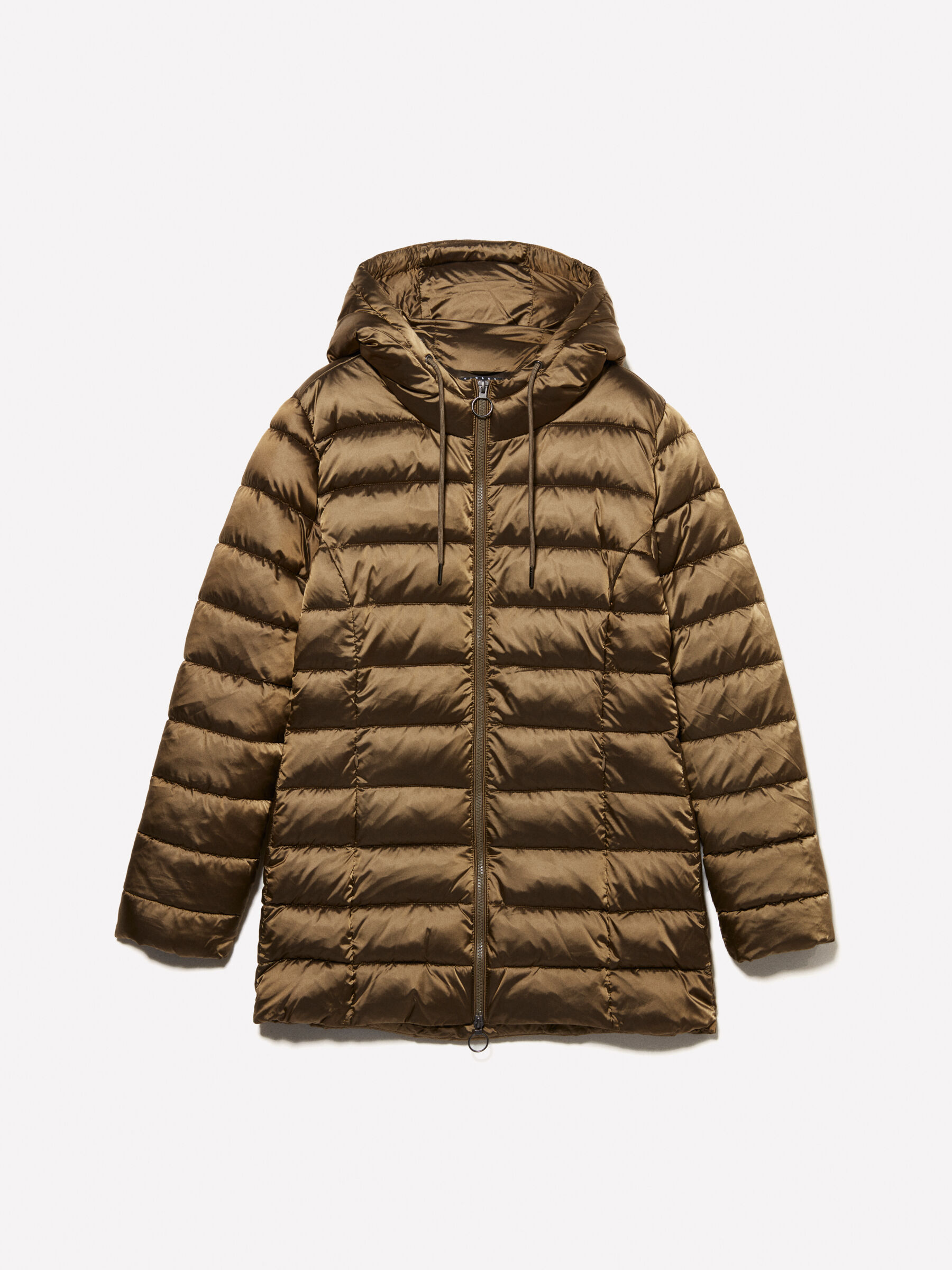 Giubbotto imbottito in nylon marrone Marrone Sisley