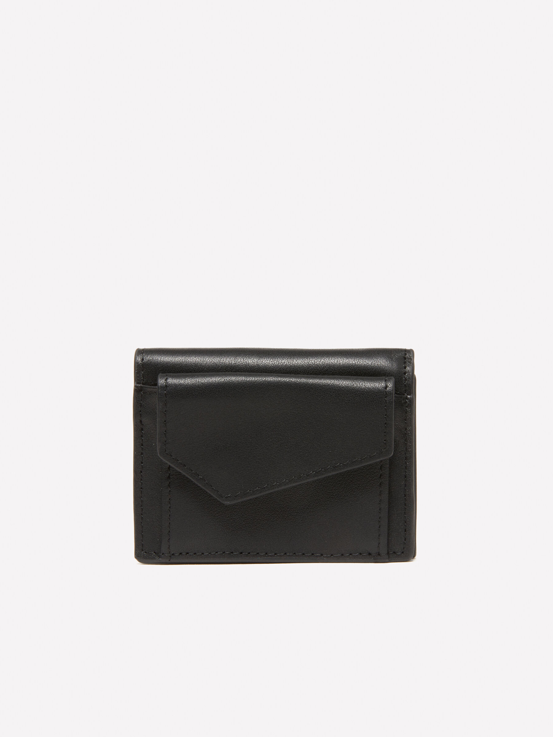 Portafoglio nero in pelle Nero Sisley