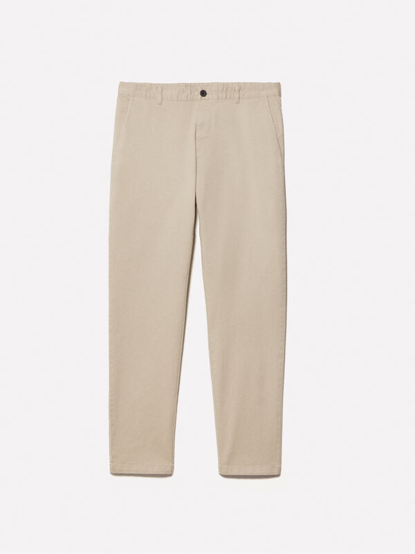 Pantaloni chino slim fit beige scuro Pantaloni chino slim fit beige scuro - pantaloni slim da uomo | Sisley