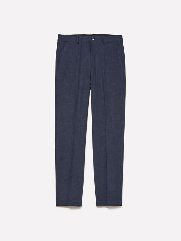 Pantaloni chino blu scuro - pantaloni slim da uomo | Sisley