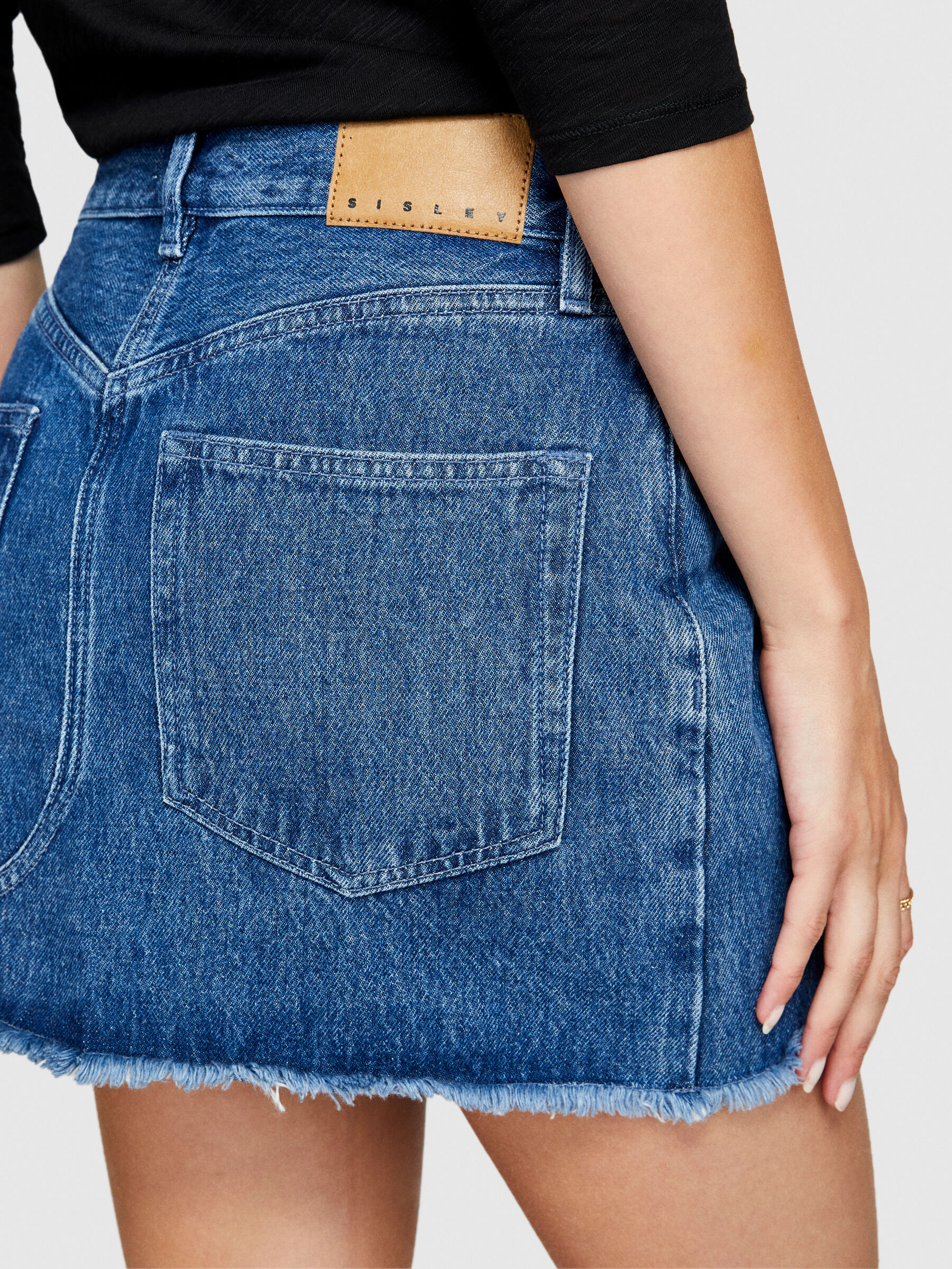 Minigonna di jeans Blu Donna Sisley