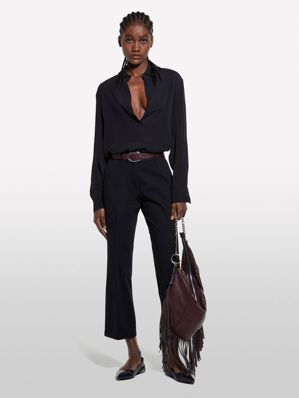 Pantaloni flare fit neri - pantaloni flare da donna | Sisley