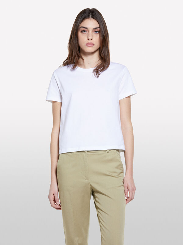 T-shirt boxy fit bianca - t-shirt a manica corta da donna | Sisley