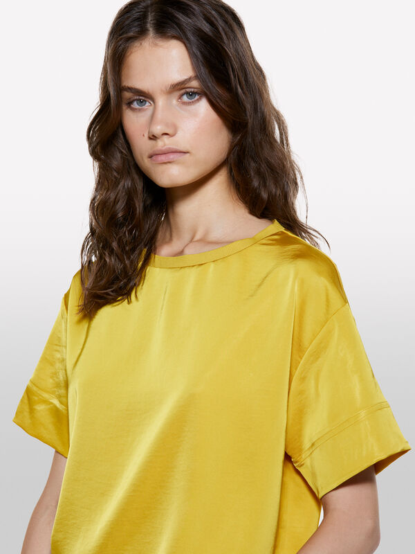 Blusa senape a maniche corte - bluse da donna | Sisley