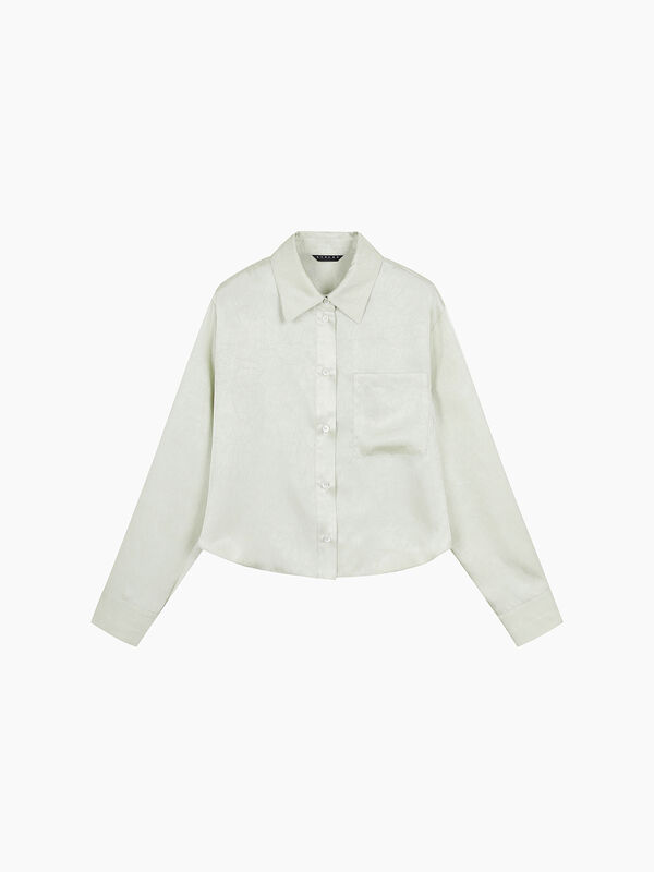 Camicia verde chiaro in satin - sisley k camicie | Sisley K