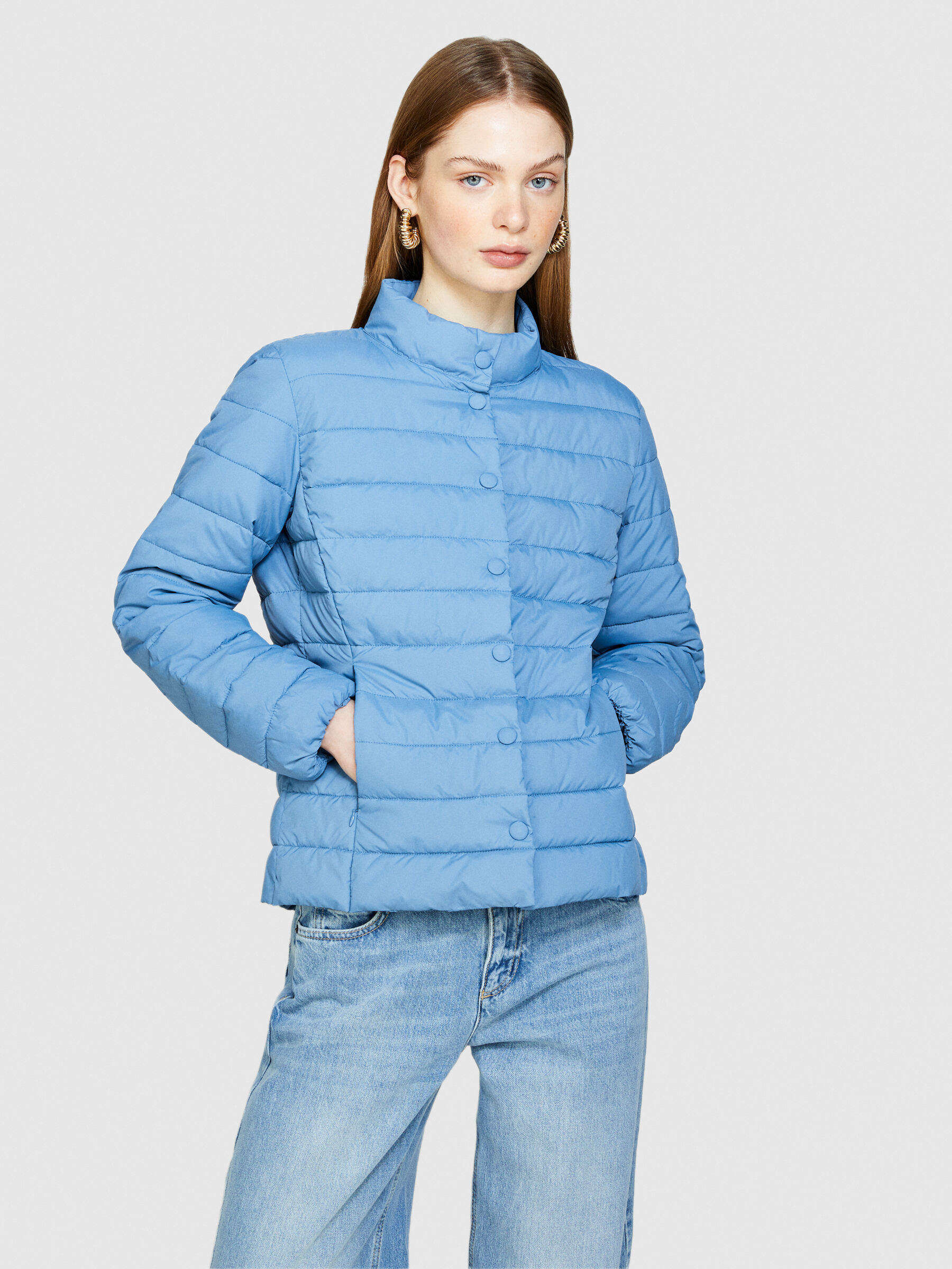 Giubbotto jeans imbottito donna best sale
