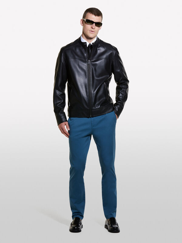 Giubbotto nero slim fit - giacche e giubbotti da uomo | Sisley