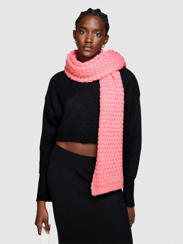 Maxi sciarpa in maglia 3D