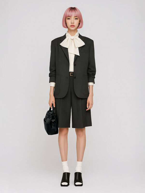 Blazer over grigio melange - sisley k blazer | Sisley K