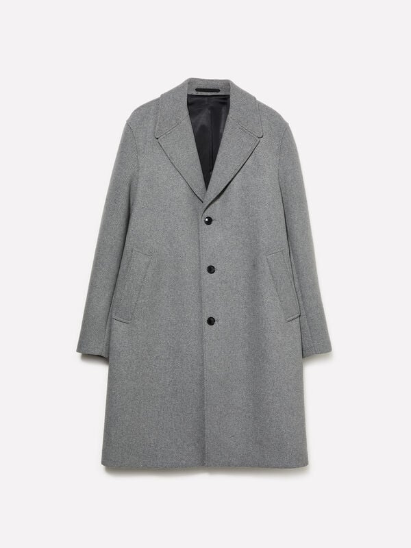 Cappotto monopetto grigio chiaro Cappotto monopetto grigio chiaro - cappotti da uomo | Sisley