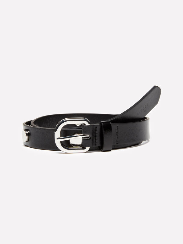 Cintura nera con borchie - cinture da donna | Sisley