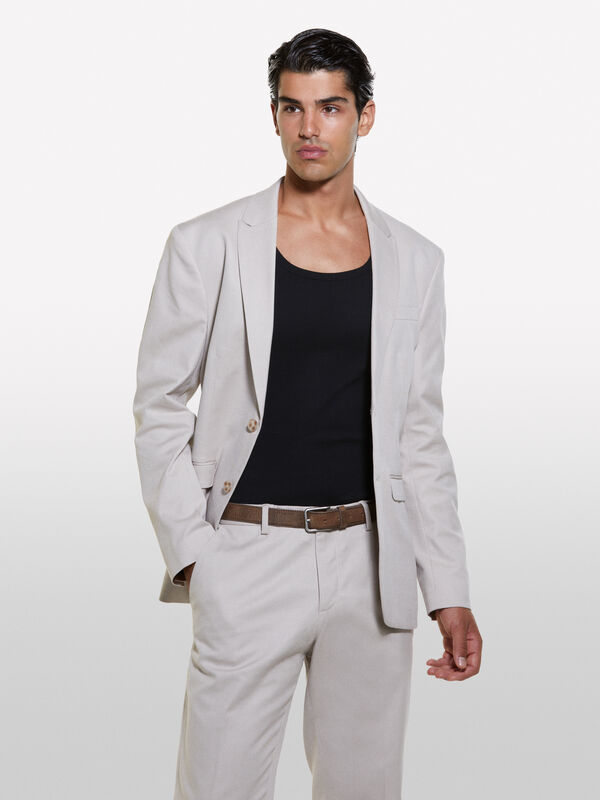 Blazer sartoriale beige slim comfort fit - blazer da uomo | Sisley