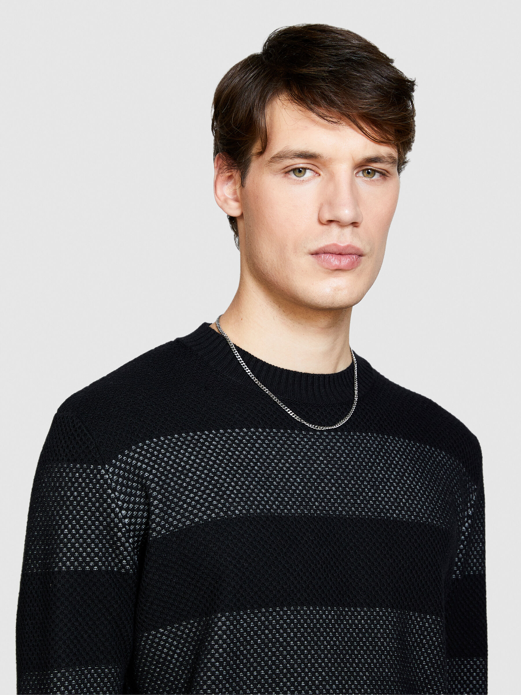 Maglia maniche lunghe a righe uomo hot sale