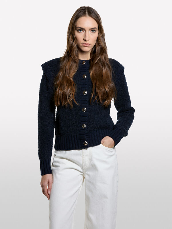 Giacca in maglia effetto teddy - cardigan da donna | Sisley