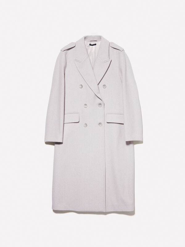Cappotto lungo bianco panna - cappotti da donna | Sisley