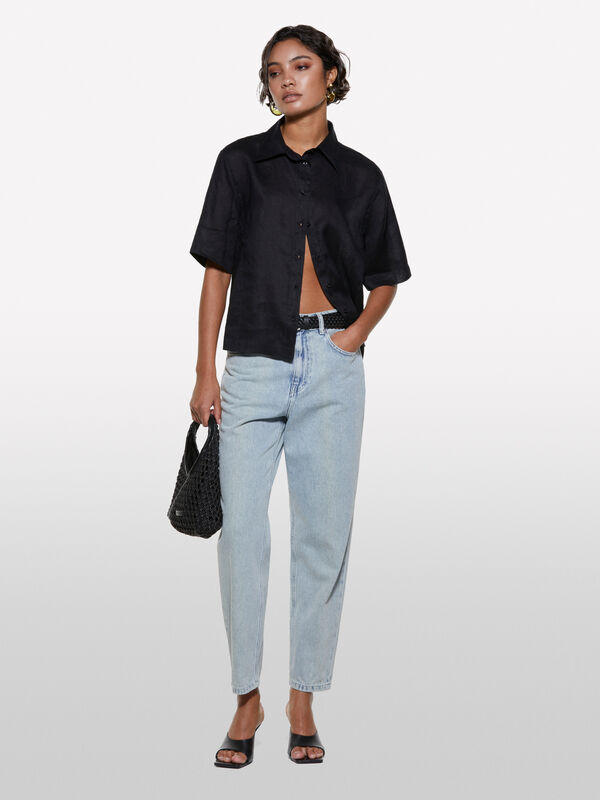 Jeans color Style 68 mom fit chiaro - jeans mom fit e boyfriend da donna | Sisley