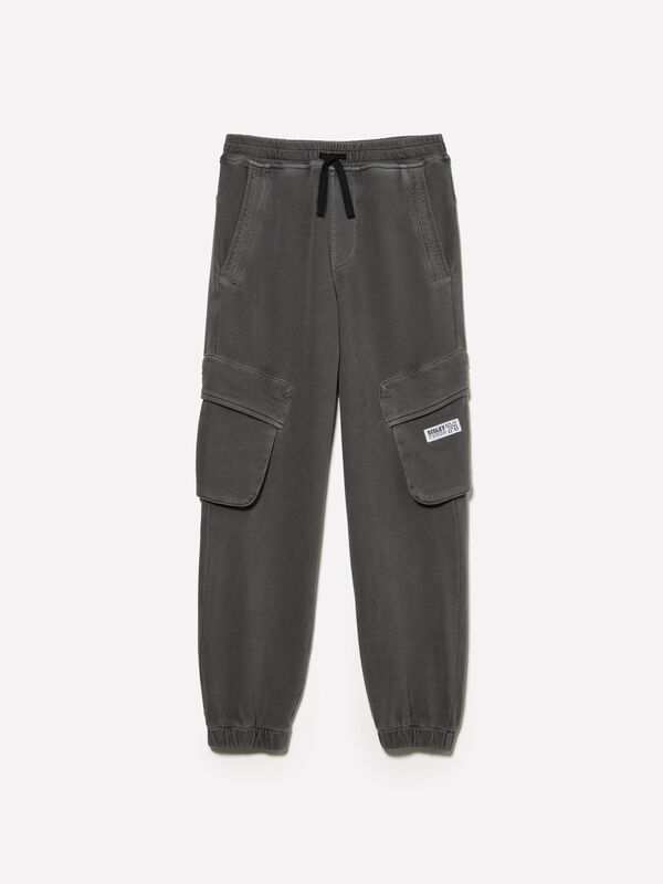 Joggers grigi con tasconi - pantaloni da bambino | Sisley Young