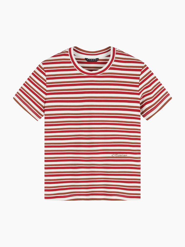 T-shirt a righe rosse T-shirt a righe rosse - sisley k  t shirt manica corta | Sisley K