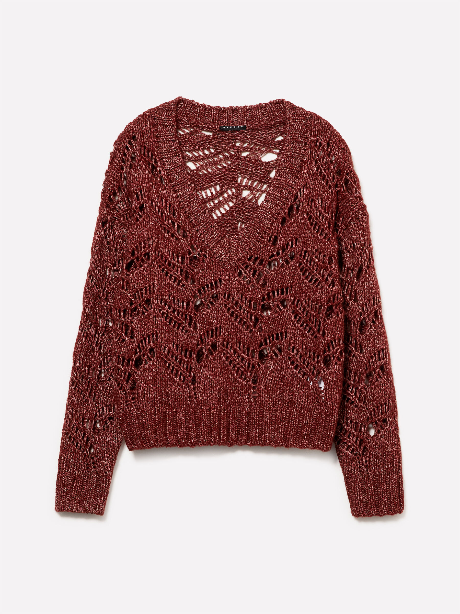 MAGLIA SCOLLO V M/L Donna image number null