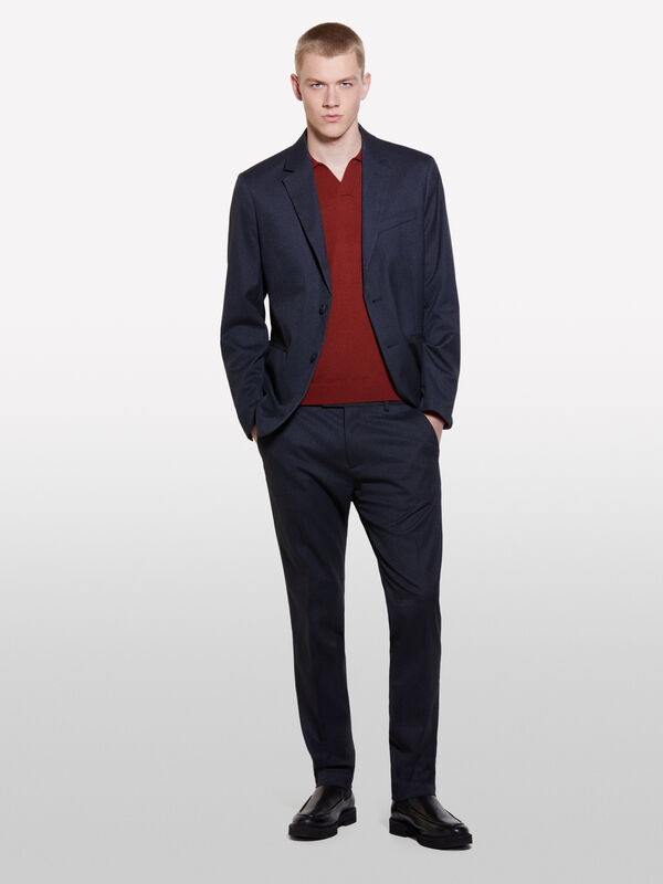 Blazer blu scuro tinto filo - blazer da uomo | Sisley