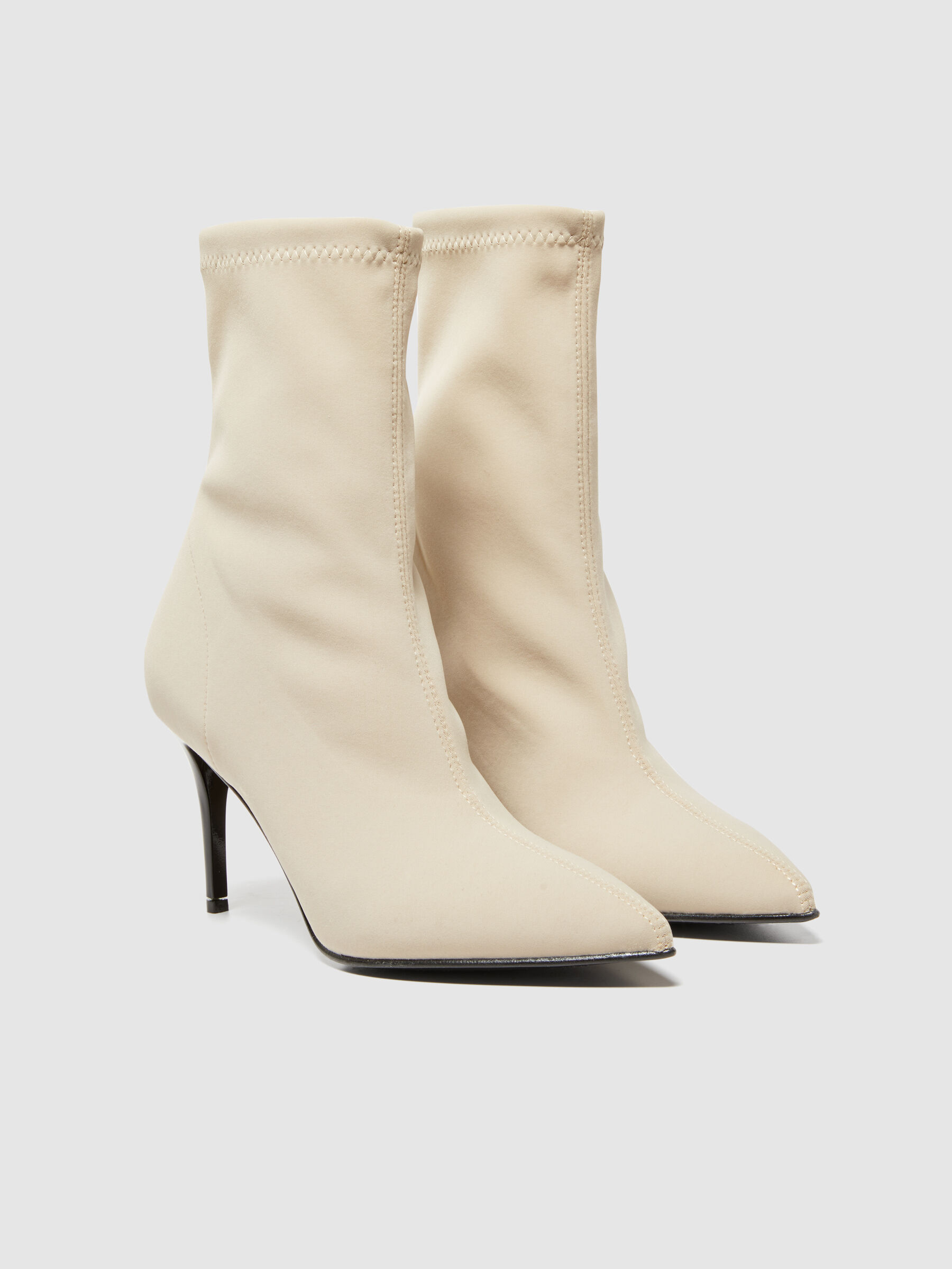 Tronchetti a calza Bianco Panna Donna Sisley