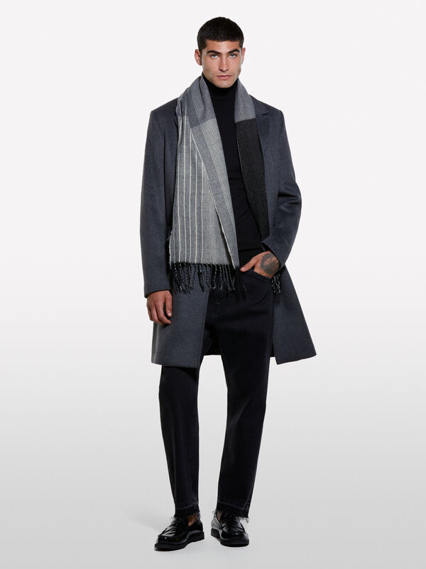 Cappotto monopetto grigio scuro - cappotti da uomo | Sisley