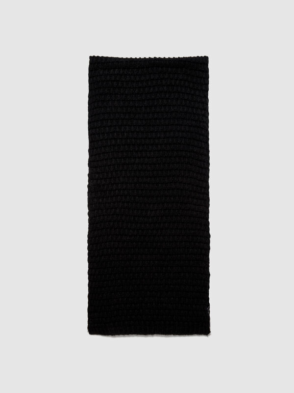 Maxi sciarpa in maglia 3D Donna