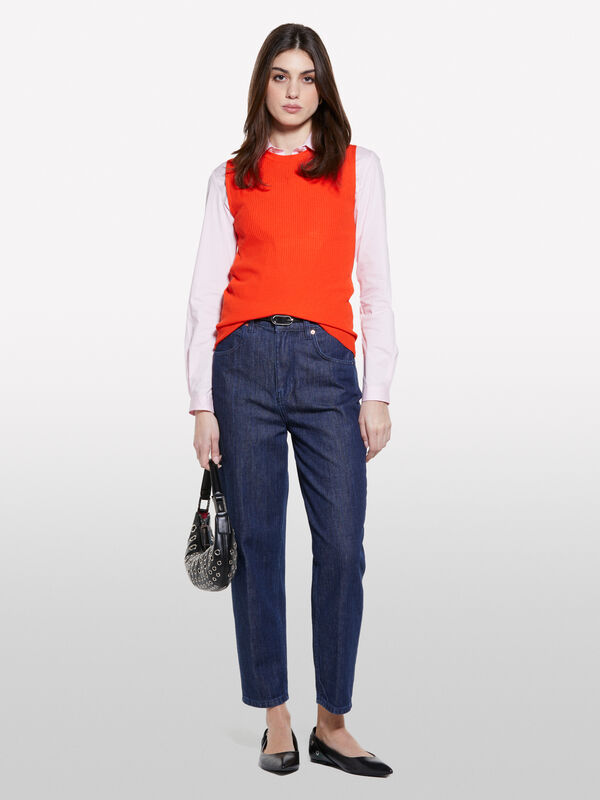 Top in maglia arancione Top in maglia arancione - top da donna | Sisley