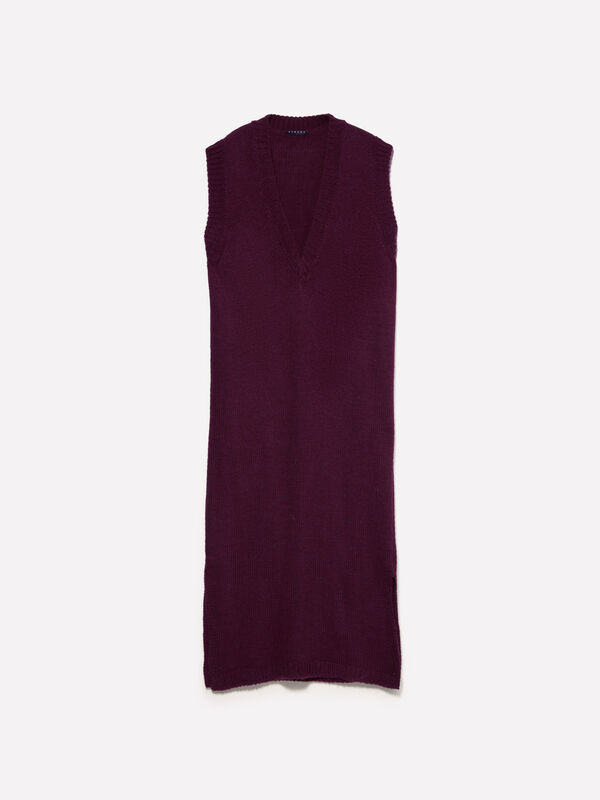 Vestito gilet in maglia - vestiti midi da donna | Sisley