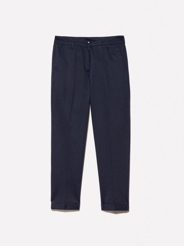 Pantaloni blu scuro a sigaretta Pantaloni blu scuro a sigaretta - pantaloni skinny da donna | Sisley