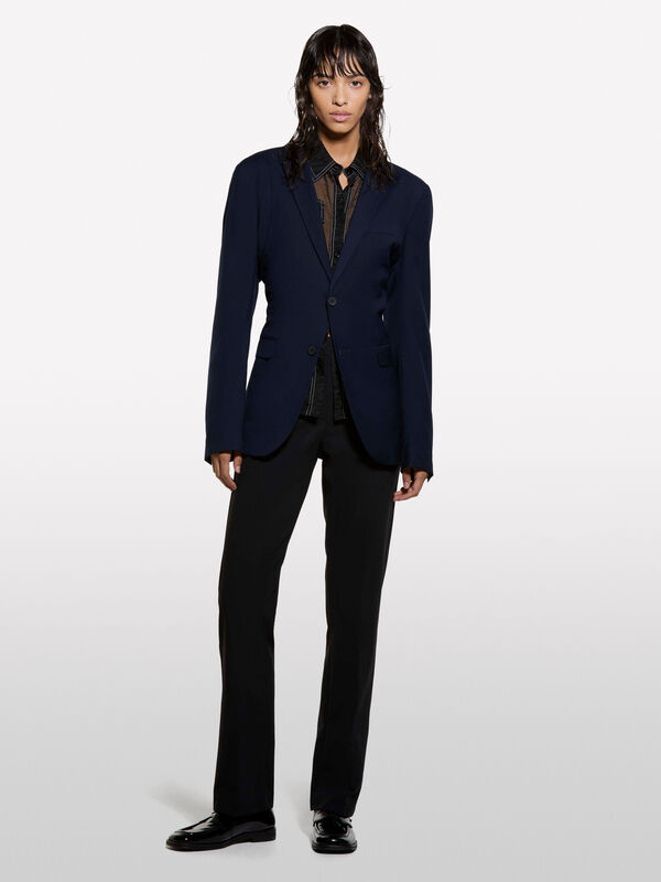 Pantaloni dritti neri - pantaloni regular da donna | Sisley