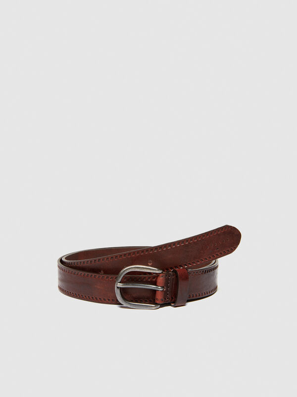 Cintura in pelle stampata - cinture da uomo | Sisley