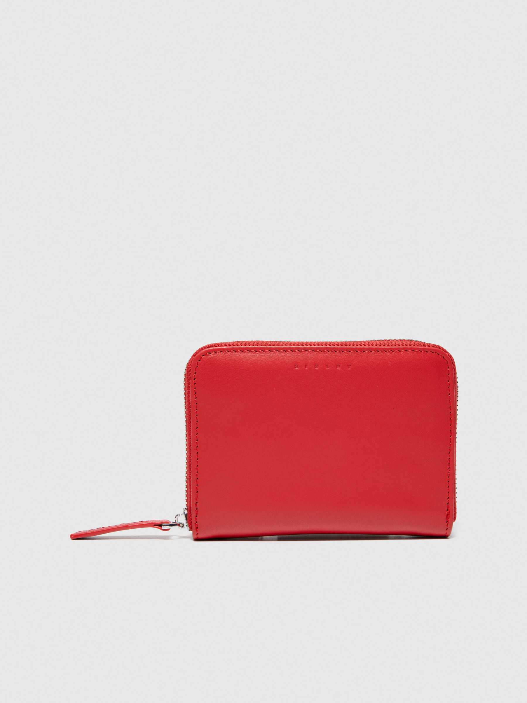 Portafoglio in pelle Rosso Donna Sisley